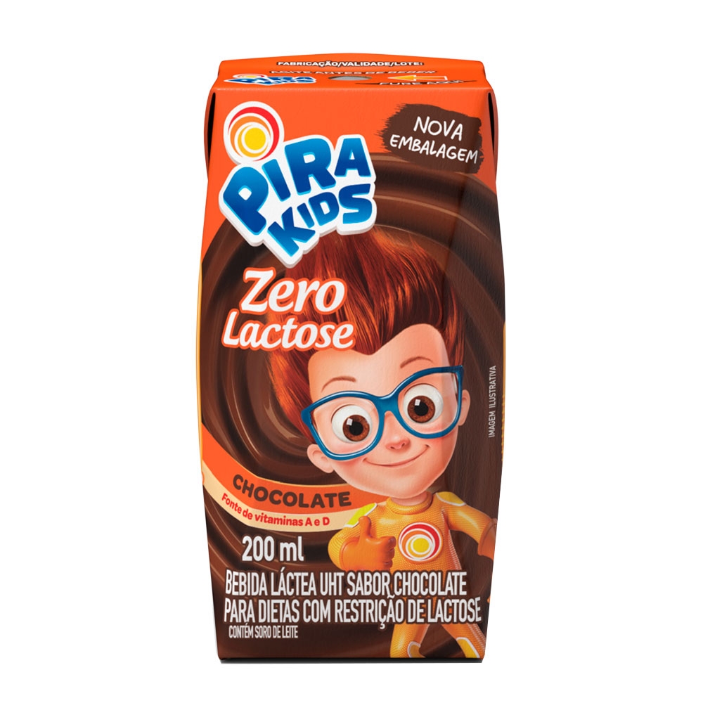Bebida Láctea PIRACANJUBA Pirakids Zero Lactose Chocolate  200 ml