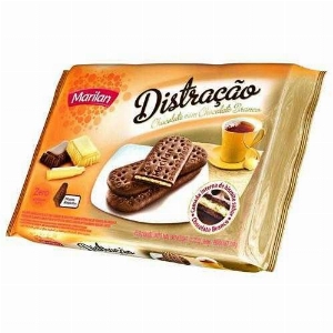 Biscoito Marilan Distração Chocolate com Chocolate Branco 400g