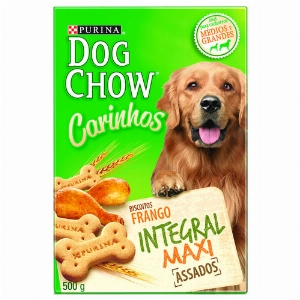 Biscoito Dog Chow Carinhos sabor Frango Integral Maxi Assados 500g