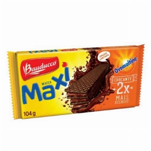 Biscoito Wafer BAUDUCCO Maxi Ovomaltine 104g