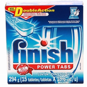 Detergente em Tabletes para Lavar Louça FINISH Power com 15 Unidades 294g